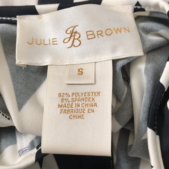 JB By Julie Brown Maggie Long-Sleeve Chevron Stretch-Knit Dress Size Small - Picture 8 of 9